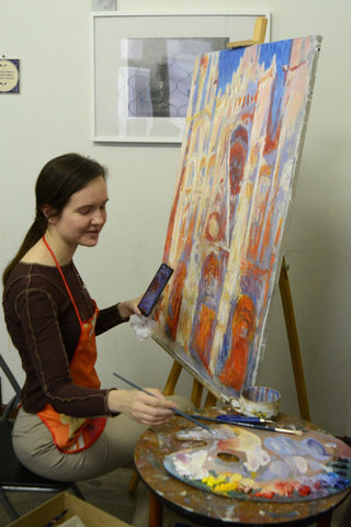 Tableau Monet "Cathédrale de Rouen" - Reproduction  Huile sur Toile