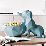 Statue Chien Assis Coloré